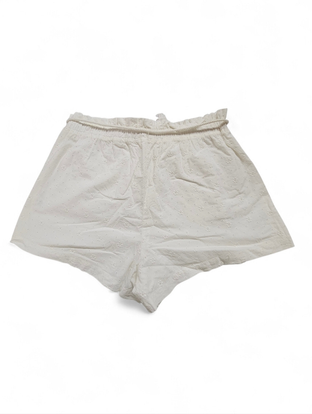Lauren Conrad White Cotton Eyelet Shorts Belted Waist XL NWT - Picture 7 of 13